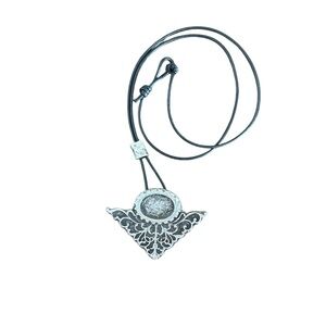 Artisan Pendant Necklace Unisex Adjustable Black Cord